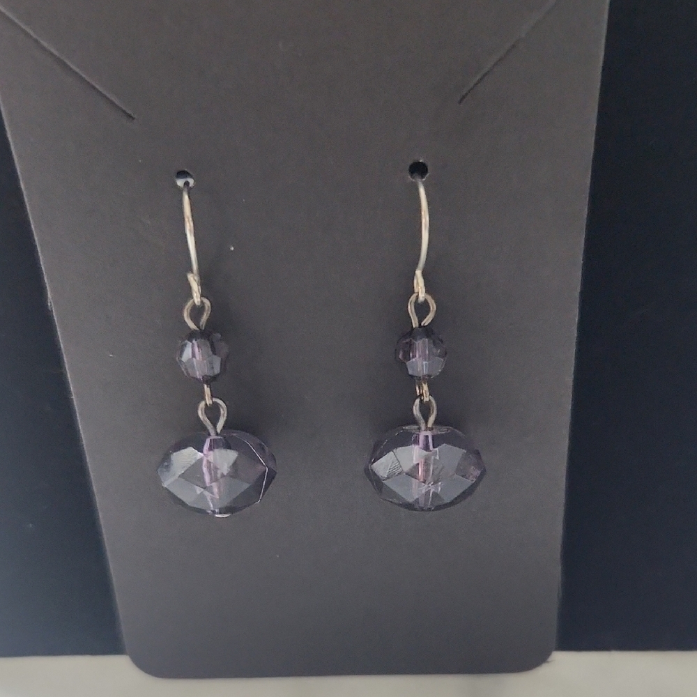 Chic Amethyst Beaded Dangle Earrings